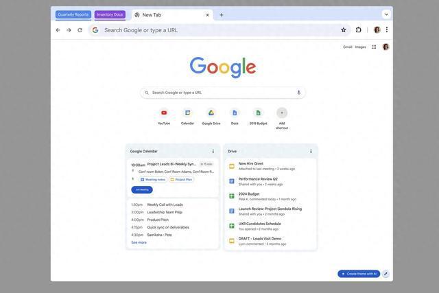 e用户将在Chrome浏览器显眼处看到自己的日程ag旗舰厅娱乐平台Google Workspac(图2)